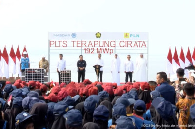 Resmikan PLTS Terapung Cirata, Presiden: Terbesar Asia Tenggara, Ketiga Dunia