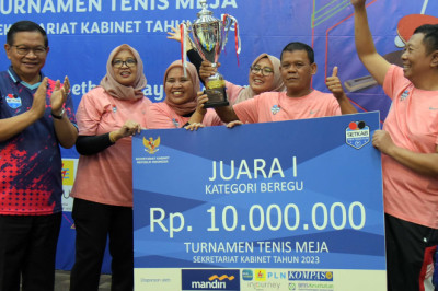 Daftar Lengkap Pemenang Turnamen Tenis Meja Setkab Tahun 2023
