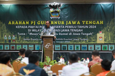 Pj Gubernur Jateng Lakukan Konsolidasi 18 Parpol