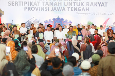 Penambahan Nilai Ekonomi Sertifikasi Tanah di Jawa Tengah Capai Rp99,7 Triliun