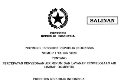 Presiden Terbitkan Inpres Percepatan Penyediaan Air Minum dan Layanan Pengelolaan Air Limbah Domestik