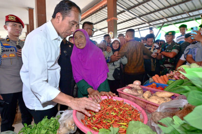 Kunjungi Pasar Sebukit Rama, Presiden Jokowi: Harga Baik dan Stabil