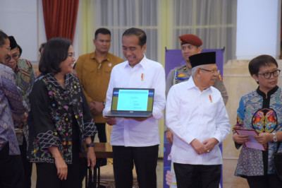 Presiden Jokowi dan Anggota Kabinet Indonesia Maju Sampaikan SPT Pajak di Istana Negara