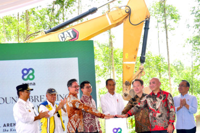 Presiden Jokowi Lakukan Groundbreaking PT Arena Graha Andalan di IKN