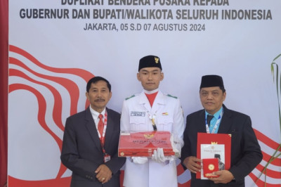Jelang HUT ke-79 RI, Sragen Terima Duplikat Bendera Pusaka dari BPIP