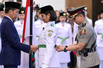 Presiden Jokowi Kukuhkan 76 Anggota Paskibraka Tahun 2024