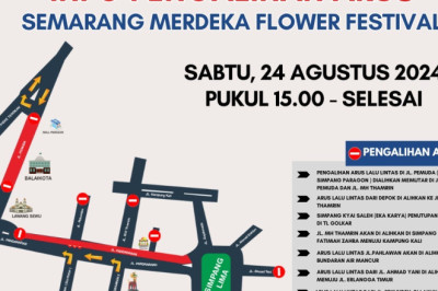 Catat! Ini Rute Pengalihan Arus Lalu Lintas Dalam Rangka Semarang Merdeka Flower Festival 2024