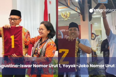Agustina-Iswar Nomor Urut 1, Yoyok-Joko Nomor Urut 2 di Pilwakot Semarang