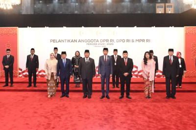 Presiden Jokowi Hadiri Pelantikan Anggota DPR, DPD, dan MPR RI 2024-2029 di Gedung Nusantara, Jakarta