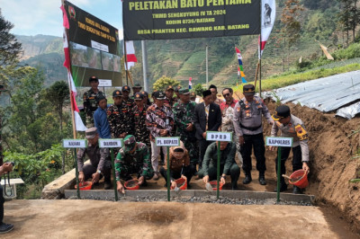 TMMD Sengkuyung Tahap IV di Batang, Pemerintah dan TNI Bangun Akses Penghubung di Lereng Gunung Prau