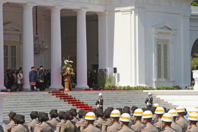 Prosesi Pisah-Sambut Presiden RI dari Jokowi ke Prabowo Subianto di Istana Merdeka, Jakarta