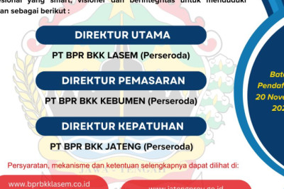 Rekrutmen Calon Direksi PT BPR BKK (Perseroda)