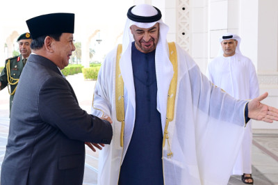 Presiden Prabowo Subianto Disambut Upacara Kenegaraan di Qasr Al Watn