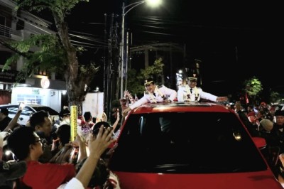 Disambut Ribuan Warga, Agustin-Iswar Komitmen Jalankan Amanah dengan Tanggung Jawab