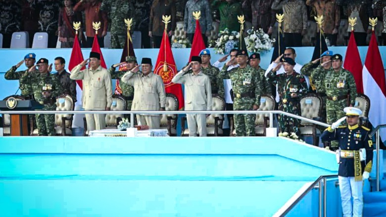 Presiden Prabowo Pimpin Upacara Peringatan HUT ke-80 TNI di Monas