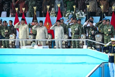 Presiden Prabowo Pimpin Upacara Peringatan HUT ke-80 TNI di Monas