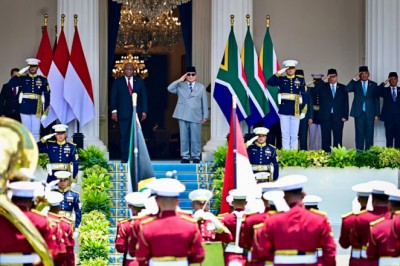 Presiden Ramaphosa Disambut Hangat oleh Presiden Prabowo di Istana Merdeka