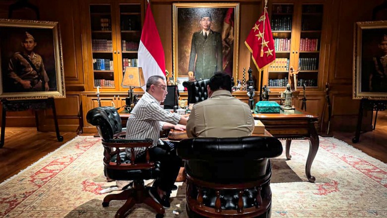 Presiden Prabowo Terima Wakil Ketua DPR RI Sufmi Dasco Ahmad di Hambalang, Bahas Perkembangan Isu Hukum di Daerah