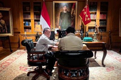 Presiden Prabowo Terima Wakil Ketua DPR RI Sufmi Dasco Ahmad di Hambalang, Bahas Perkembangan Isu Hukum di Daerah