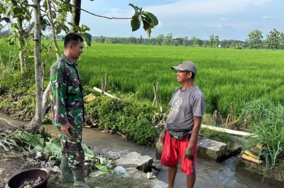 Humanis, Satgas TMMD Sragen Serap Aspirasi Petani Soal Jalan Sawah di Desa Puro