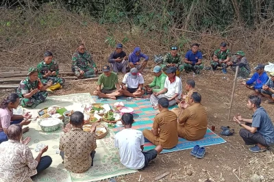 Selametan Sumur Bor TMMD Sragen, Tradisi Jawa Iringi Pembangunan Air Bersih