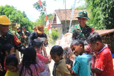 Kebahagiaan Sederhana di Balik Sumur Bor TMMD Sragen