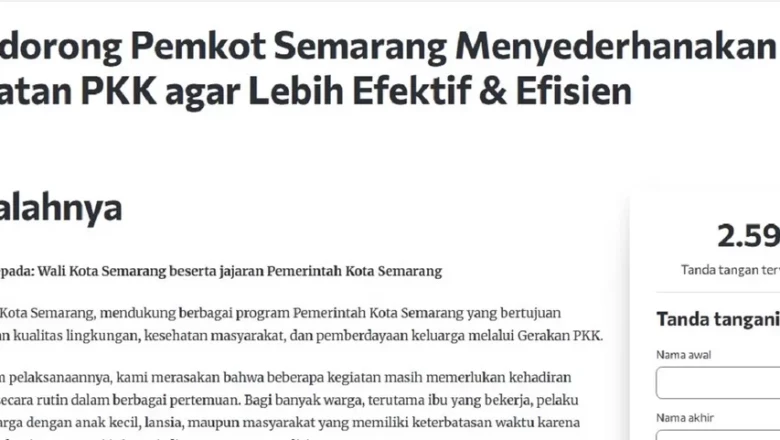 Petisi PKK Semarang Tembus Lebih Dari 2.500 Tanda Tangan, Warga Soroti Beban Kader hingga Administrasi