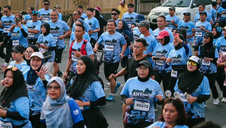 5.500 Pelari Ramaikan AHY Run Semarang 2026, Ahmad Luthfi dan AHY Turut Berlari