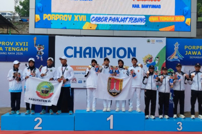 Panjat Tebing Kota Semarang Raih 5 Medali di Porprov